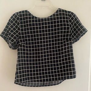 Black and white dress shirt